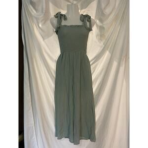 ALTAR’D STATE Jumpsuit Women’s XS Sage Green Bohemian Straps Wide-Leg Lined Flow